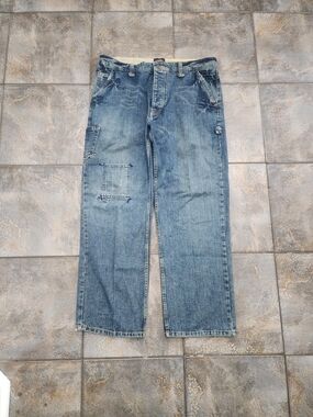 Vintage Y2K No Boundaries Men's 38x30 Button Fly Denim Baggy Carpenter Jeans